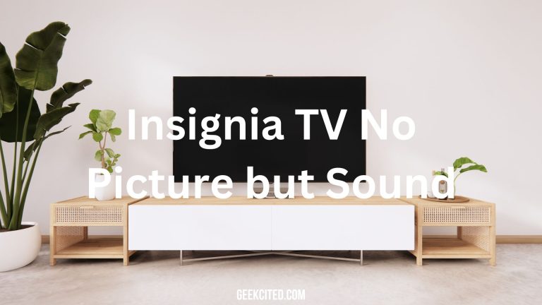 Insignia TV No Picture but Sound