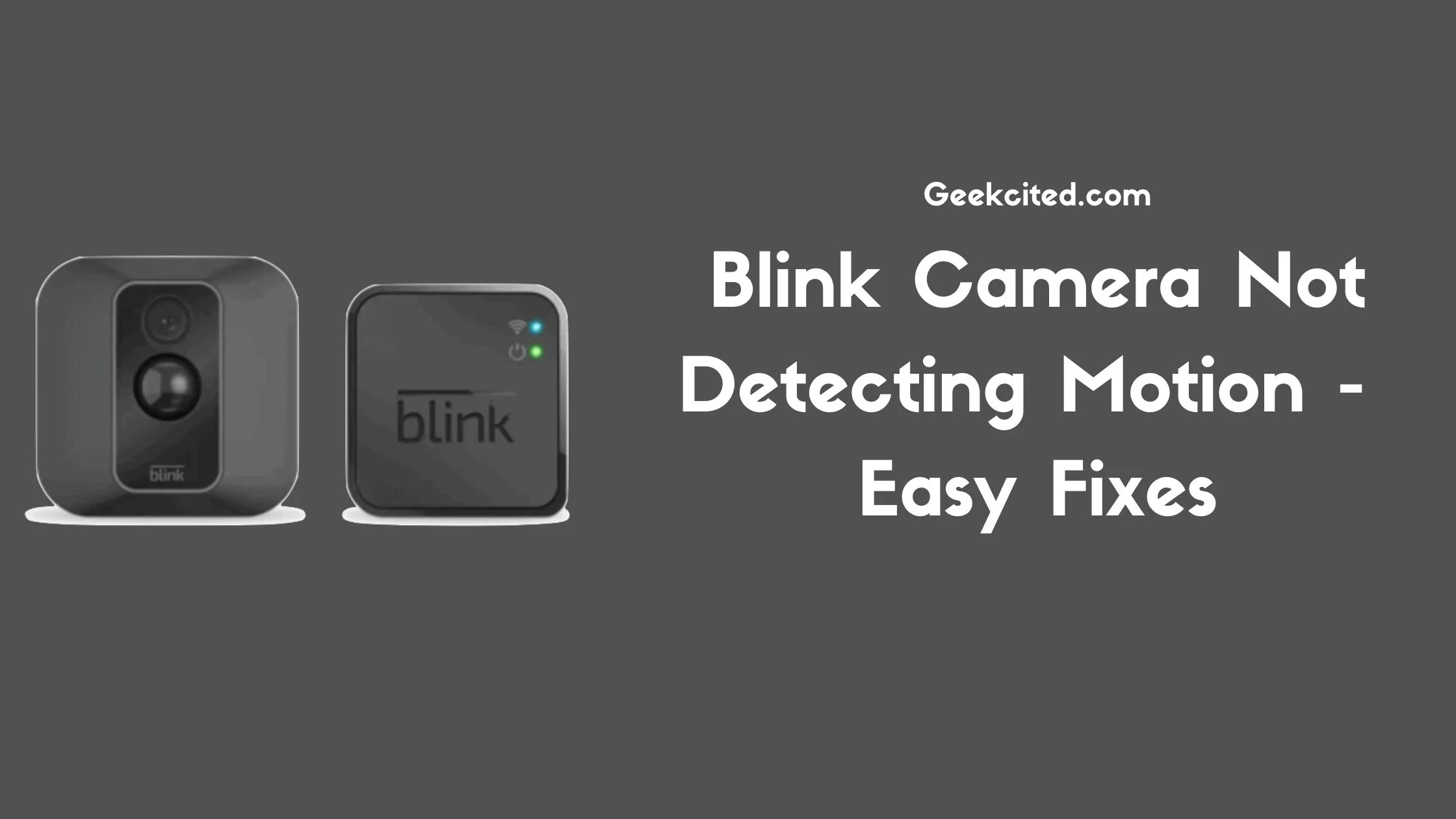 Blink Camera Not Detecting Motion