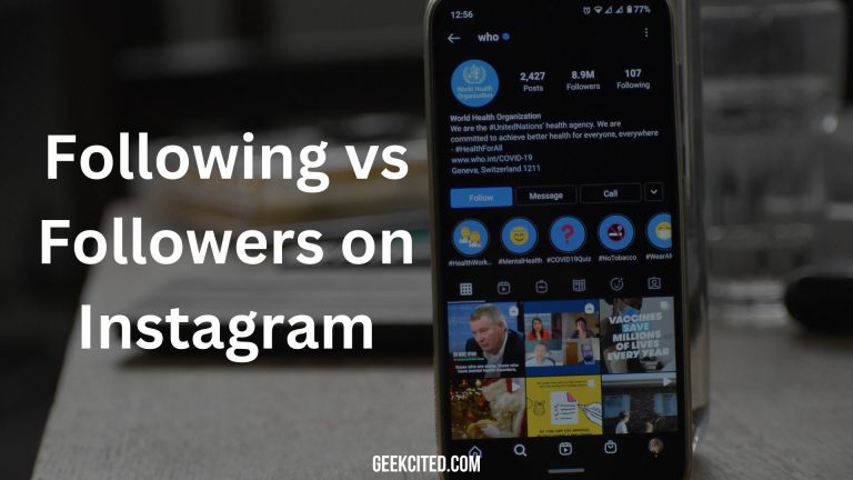 Following vs Followers on Instagram
