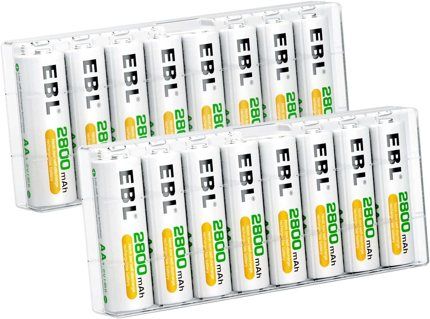  EBL AA Rechargeable Batteries 2800mAh