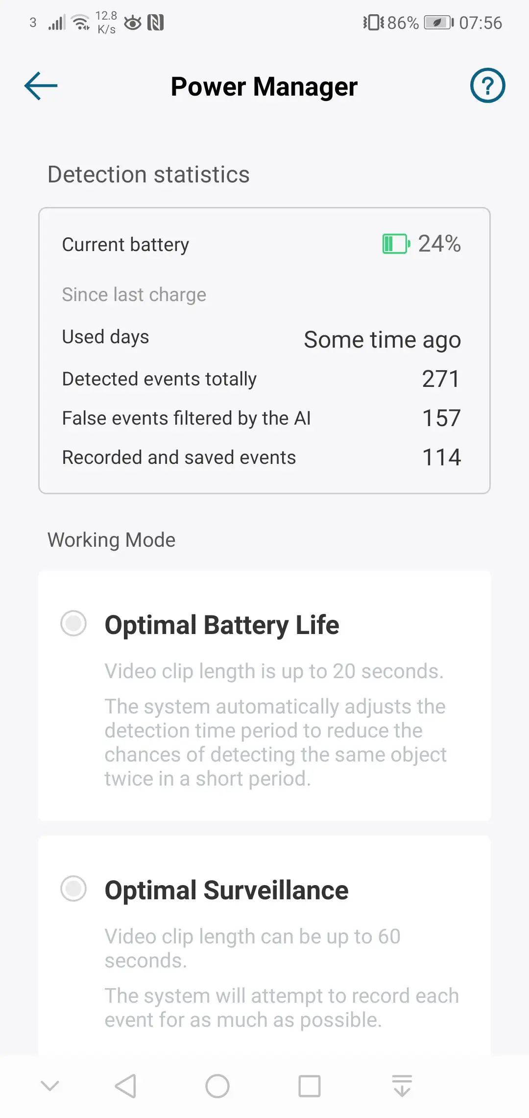 eufy camera battery status
