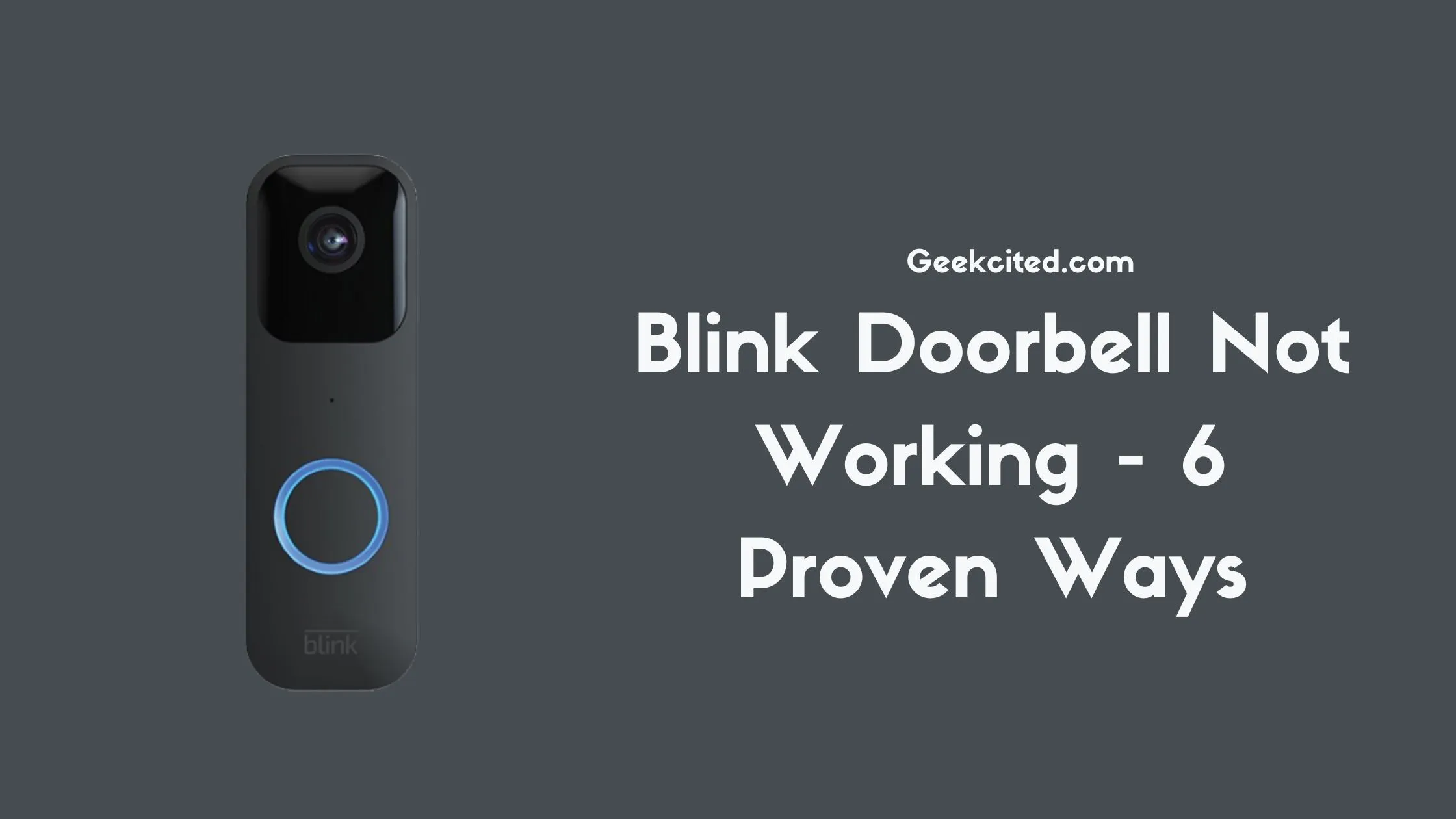 Blink Doorbell Not Working
