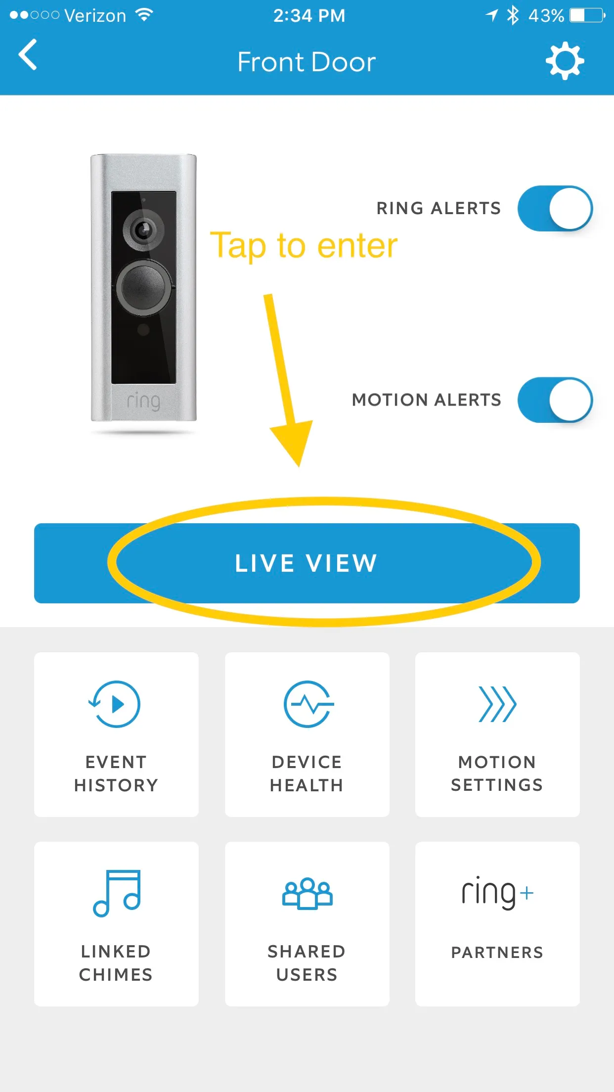 ring live view feature