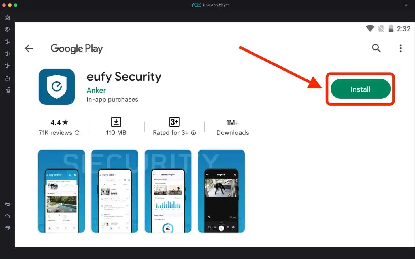 eufy camera on pc using android emulator